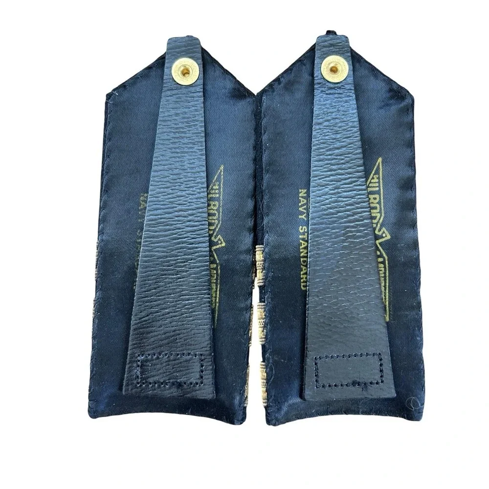 Vintage US Navy Commander Epaulettes Bullion Star WWII Era Dress Uniform boards